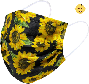 [Kids] Everydayspecial Disposable Safety Mask 3 Layer Protection Face Mask for Kids 50 pcs (Sunflower Assortment Kids)