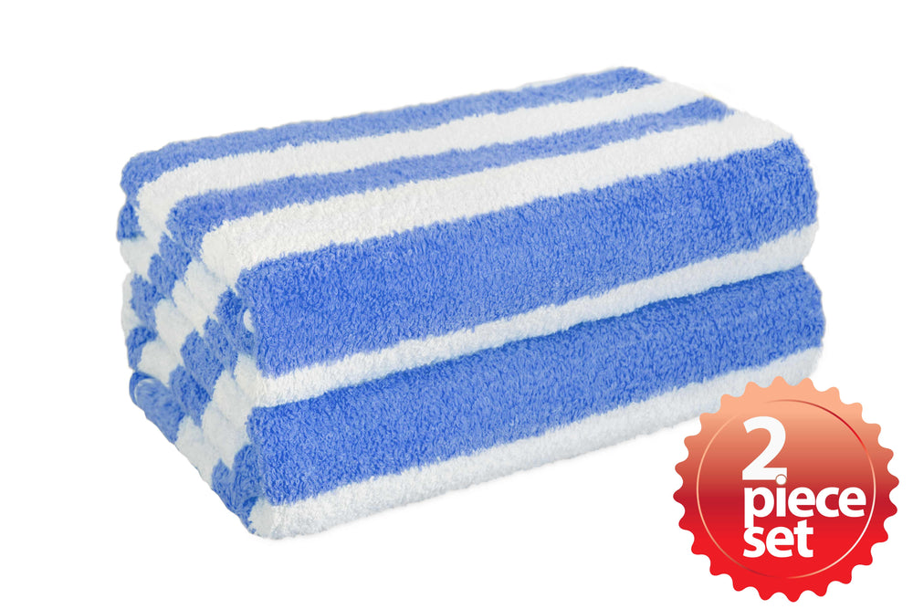 Terry Cloth Cotton Cabana Stripe Bath Beach Towel, 30"x 60" - EverydaySpecial