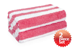 Terry Cloth Cotton Cabana Stripe Bath Beach Towel, 30"x 60" - EverydaySpecial