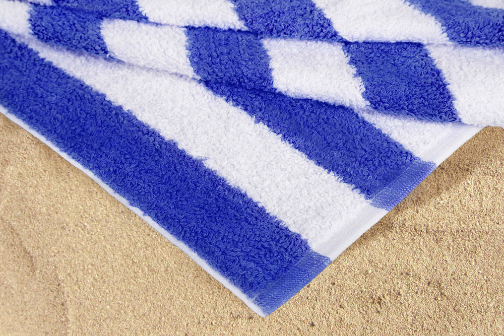 Terry Cloth Cotton Cabana Stripe Bath Beach Towel, 30"x 60" - EverydaySpecial