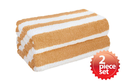 Terry Cloth Cotton Cabana Stripe Bath Beach Towel, 30"x 60" - EverydaySpecial
