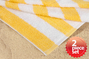Terry Cloth Cotton Cabana Stripe Bath Beach Towel, 30"x 60" - EverydaySpecial