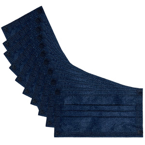 Blue Denim Disposable Safety Mask 3 Layer Protection Face Mask for Adults 50 pcs
